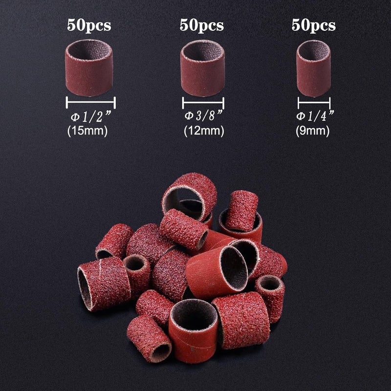Juasky 165pcs 240 grit Rotary Tool Sanding Drums for Dremel Sanding Drum Sander Bits Bands For Drill Accessories - Image 2